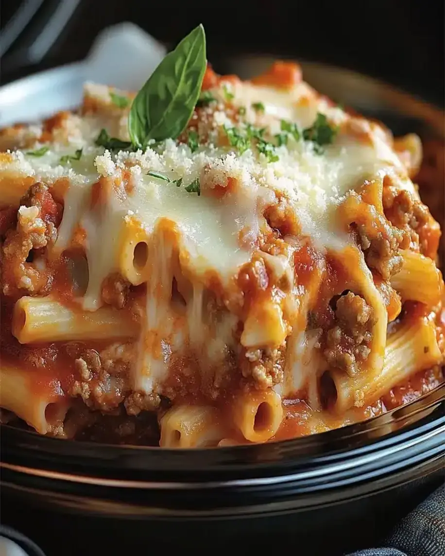 Slow Cooker Baked Ziti So Easy Extra Cheesy