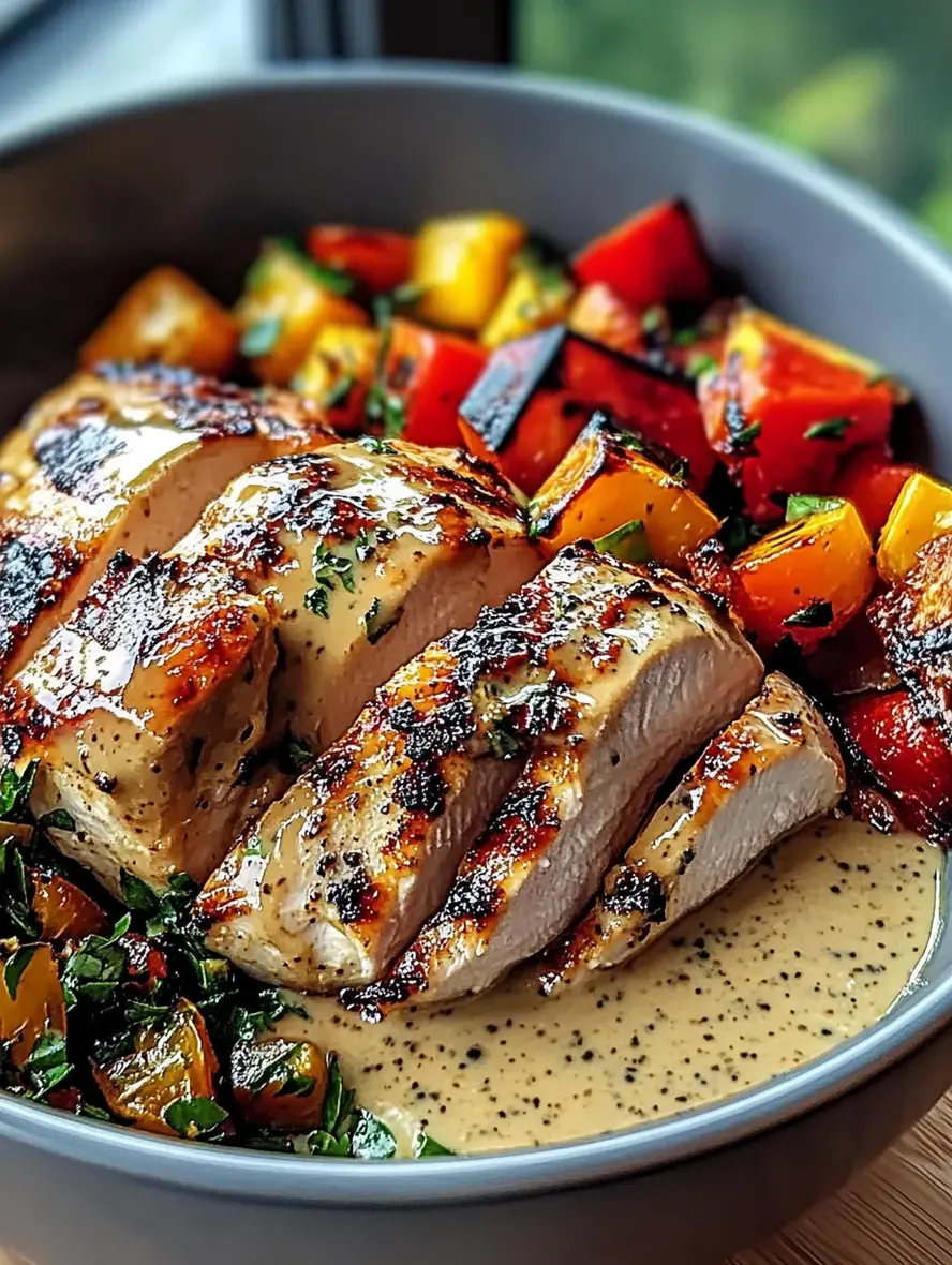 Honey Mustard Glazed Chicken with Roasted Vegetables