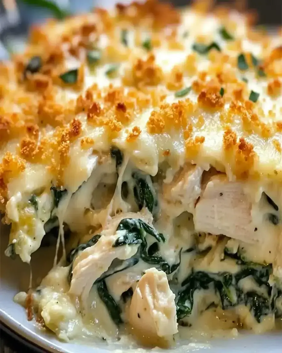 Chicken Spinach Casserole with Cream Cheese So Creamy Easy