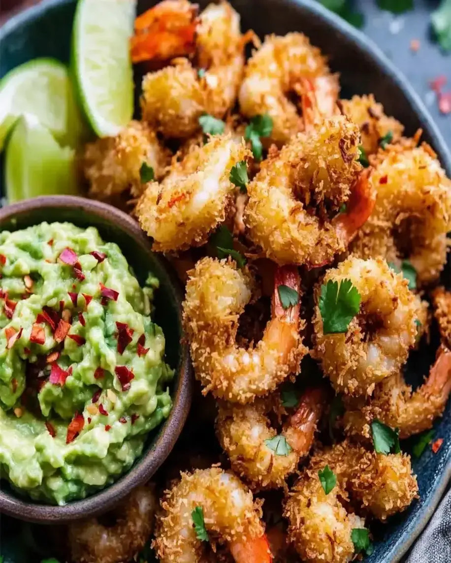 Baked Thai Coconut Shrimp with Lemongrass Guacamole