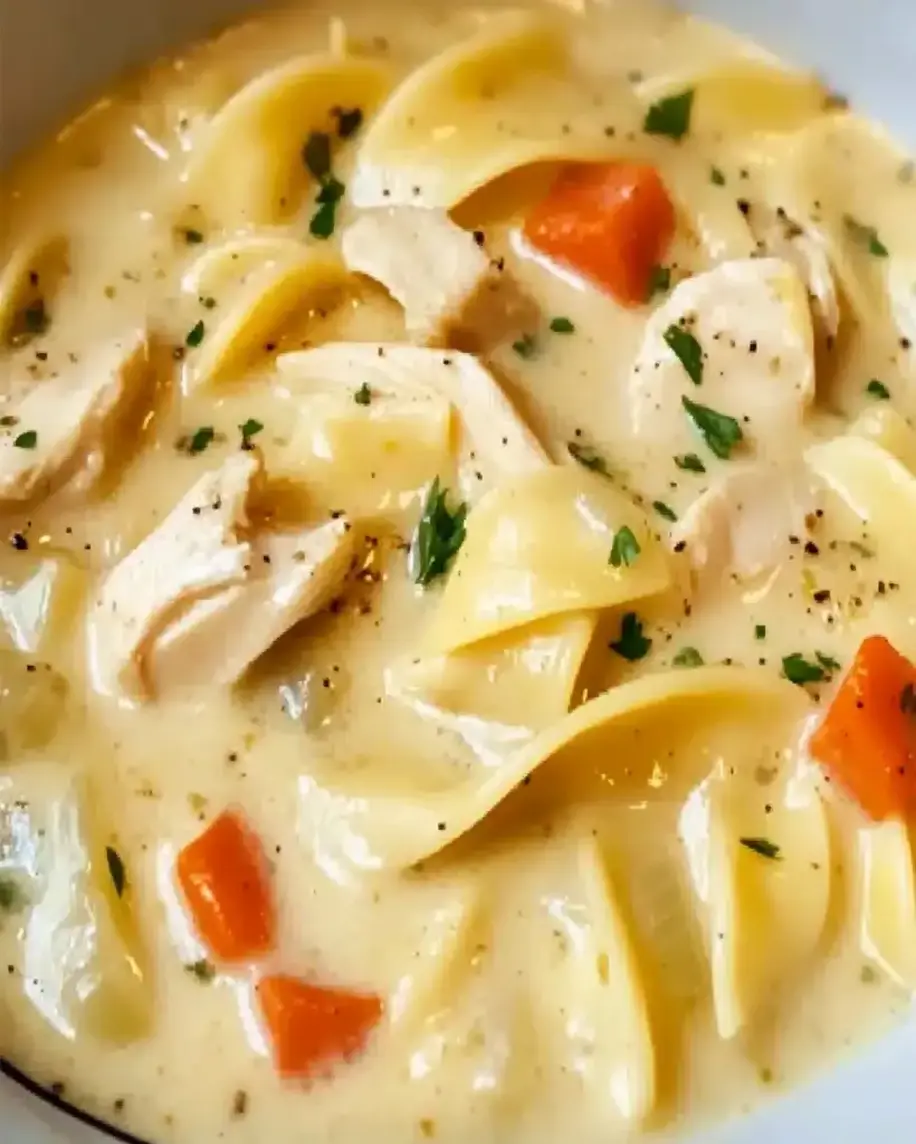Creamy Chicken Noodle Soup Cozy Easy Comfort Food