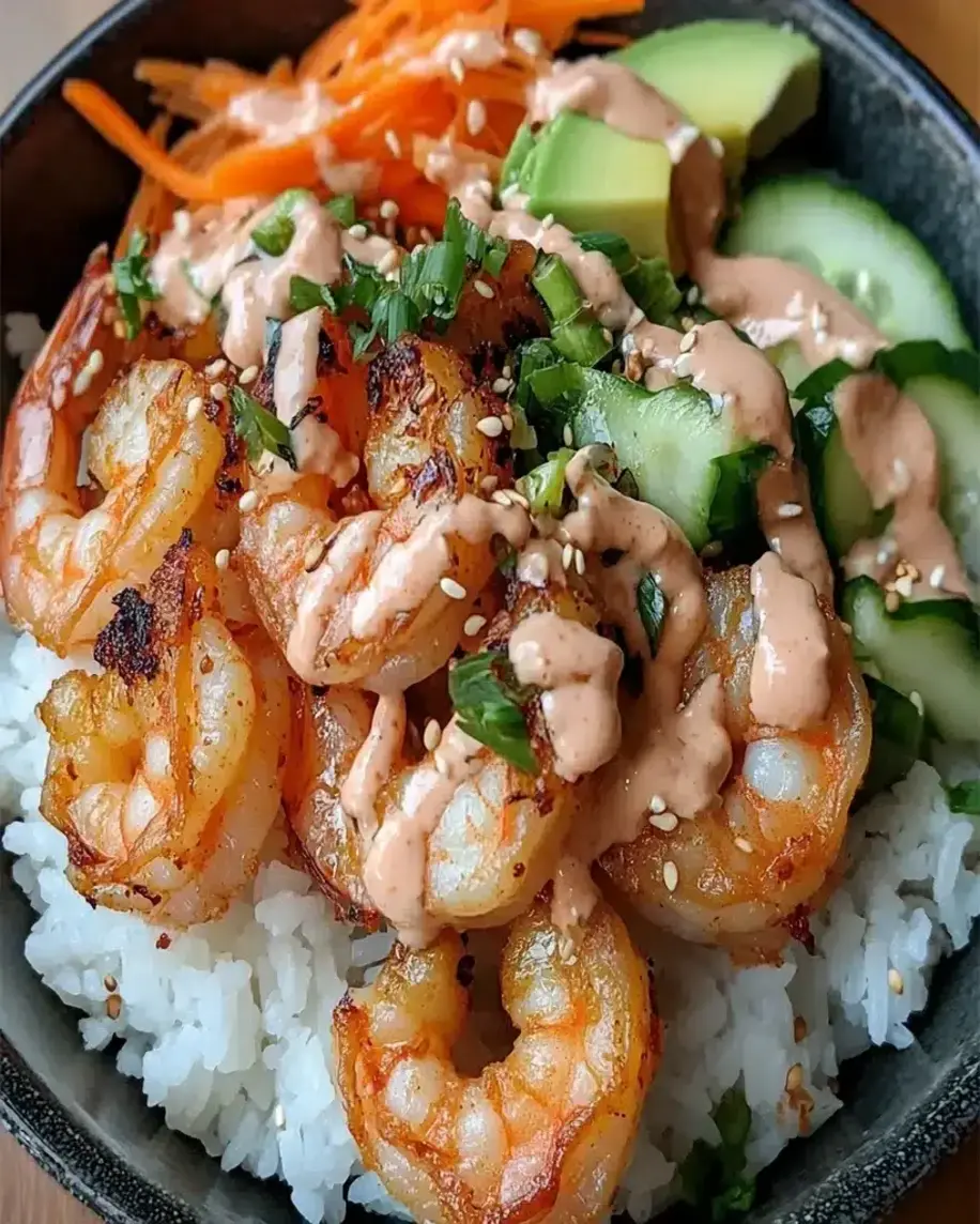 Shrimp Rice Bowls with Spicy Mayo Quick Easy Recipe