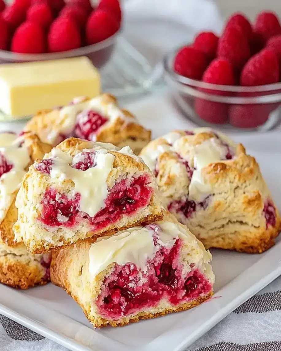 Best Raspberry White Chocolate Scones Recipe Bakery Style Irresistible