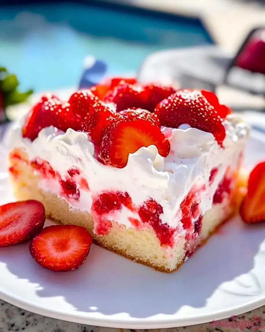 Best Strawberry Poke Cake