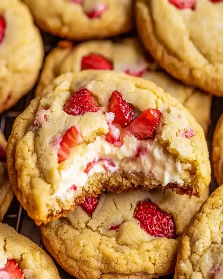 Strawberry Cream Cheese Cookies Soft Chewy Irresistible