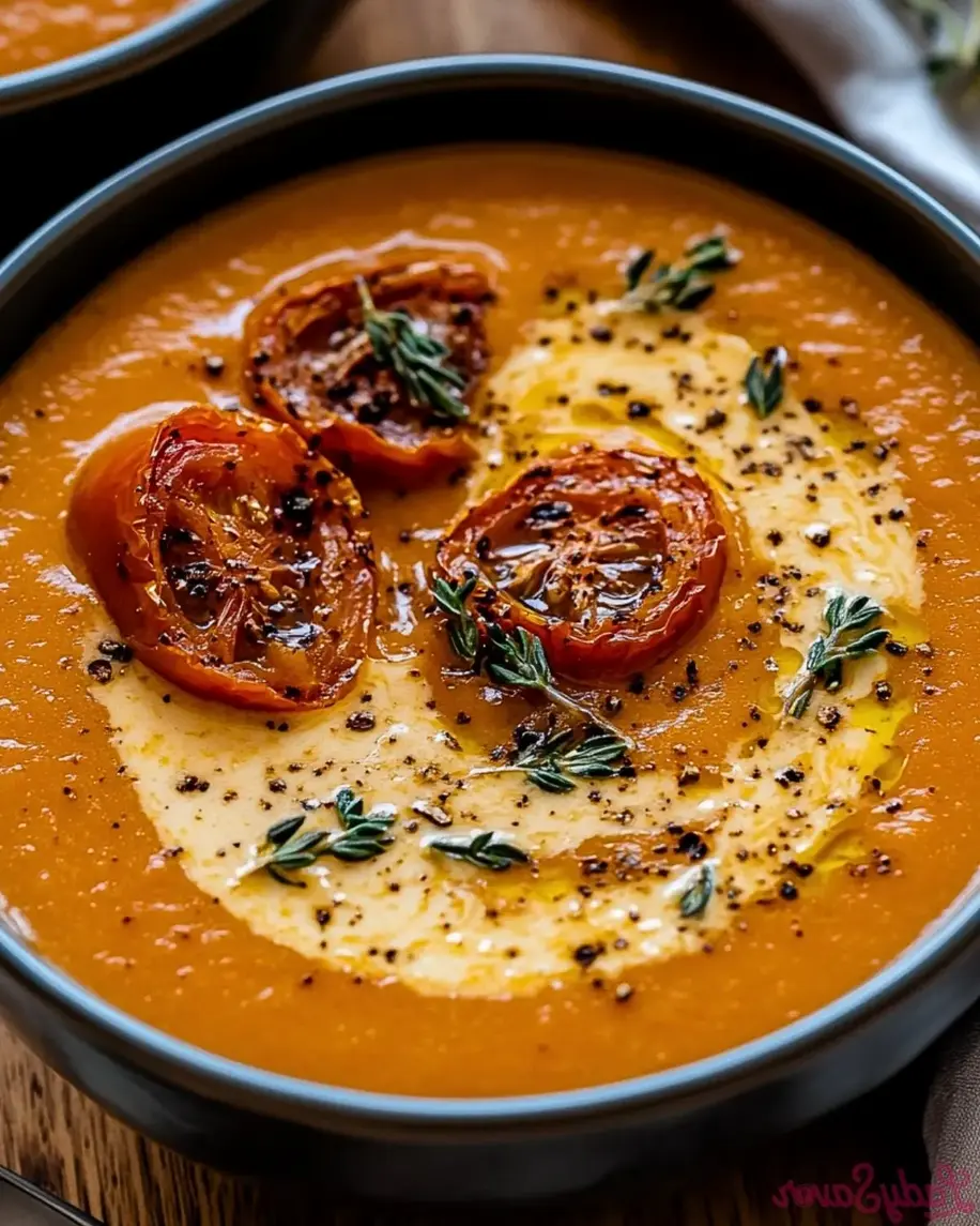 Creamy Roasted Garlic Tomato Soup