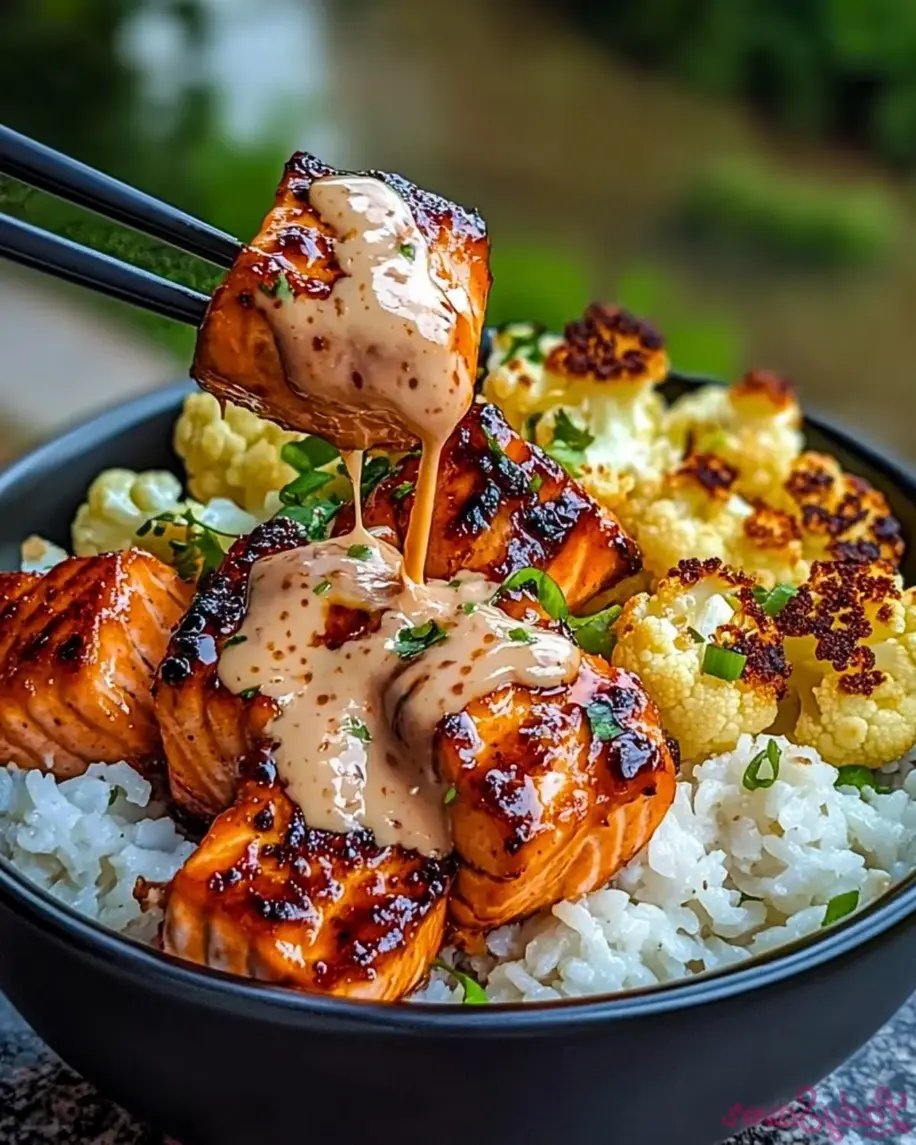 Sriracha Honey Salmon Bowls