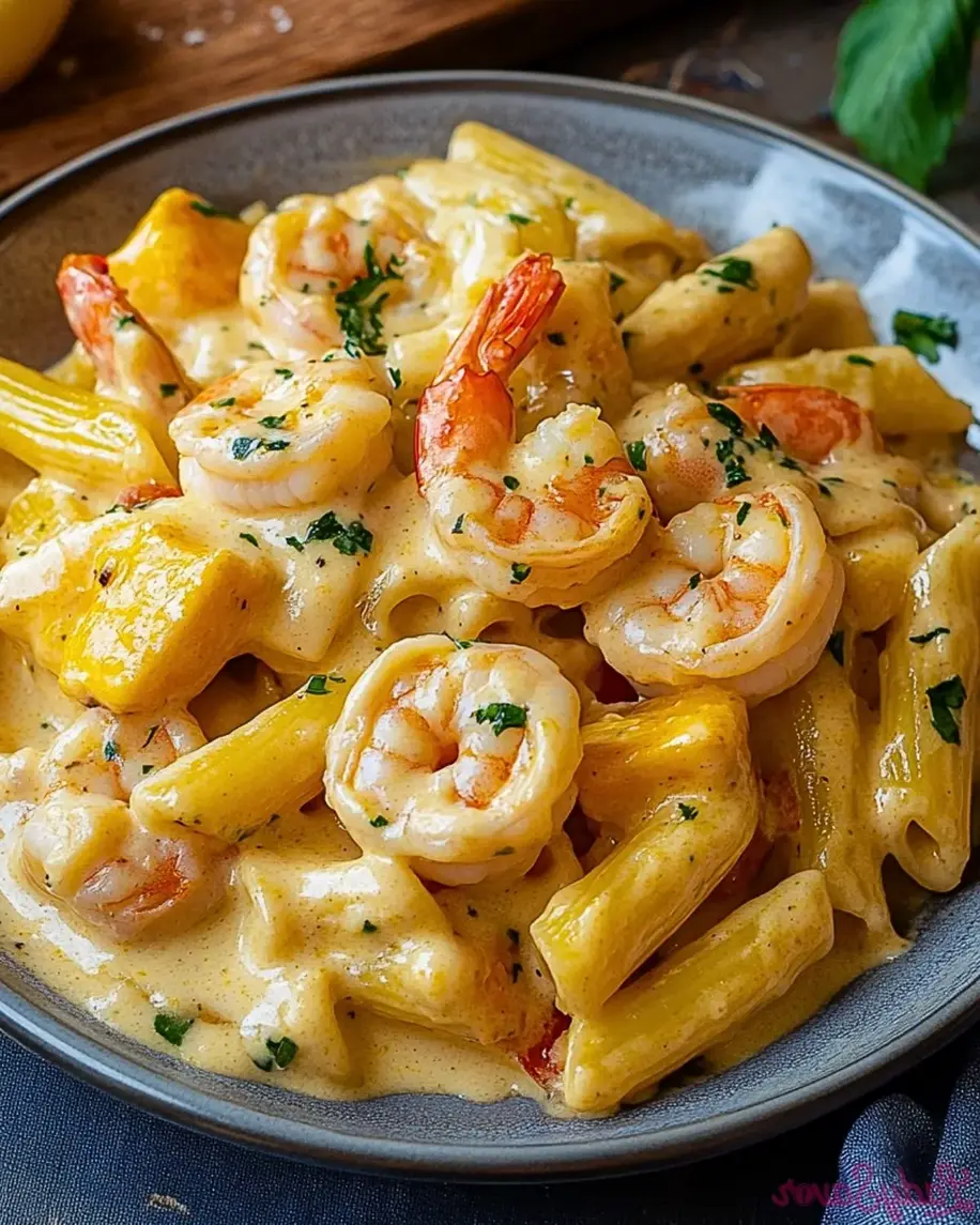 Creamy Jamaican Shrimp Rasta Pasta