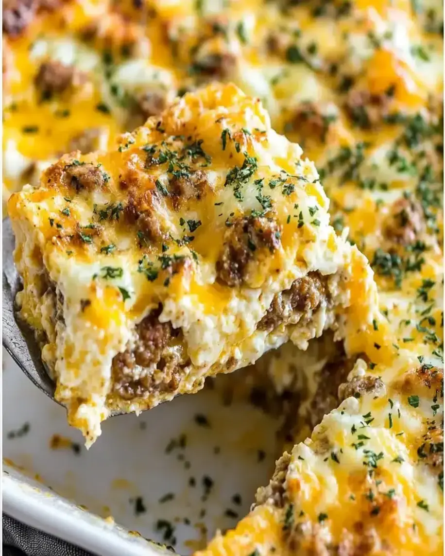 Cheesy Sausage Breakfast Casserole Easy Delicious