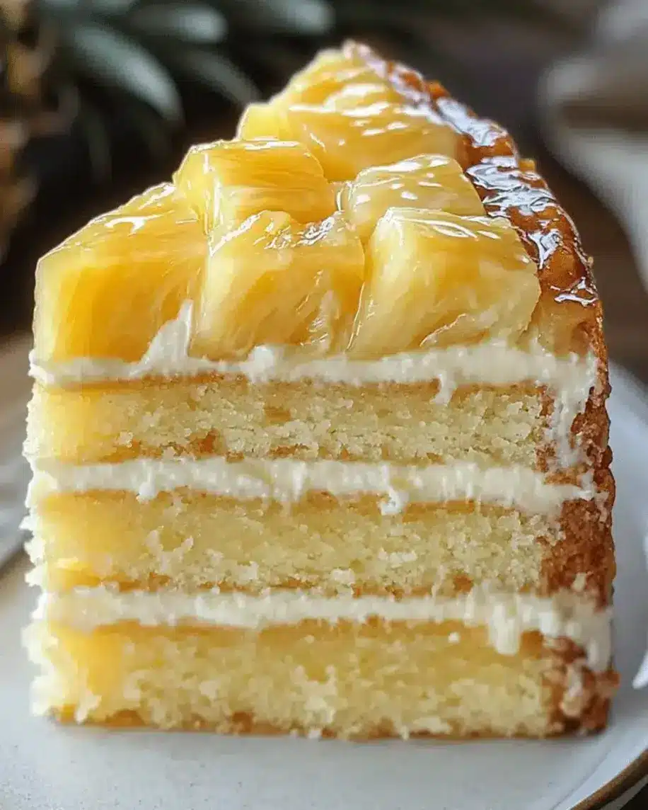 Hawaiian Pineapple Cream Cake A Tropical Dream in Every Bite