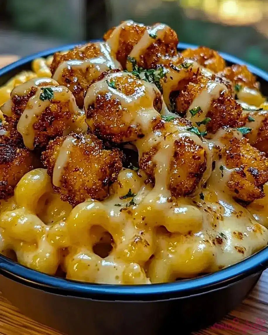 Creamy Honey Pepper Chicken Mac and Cheese Delight