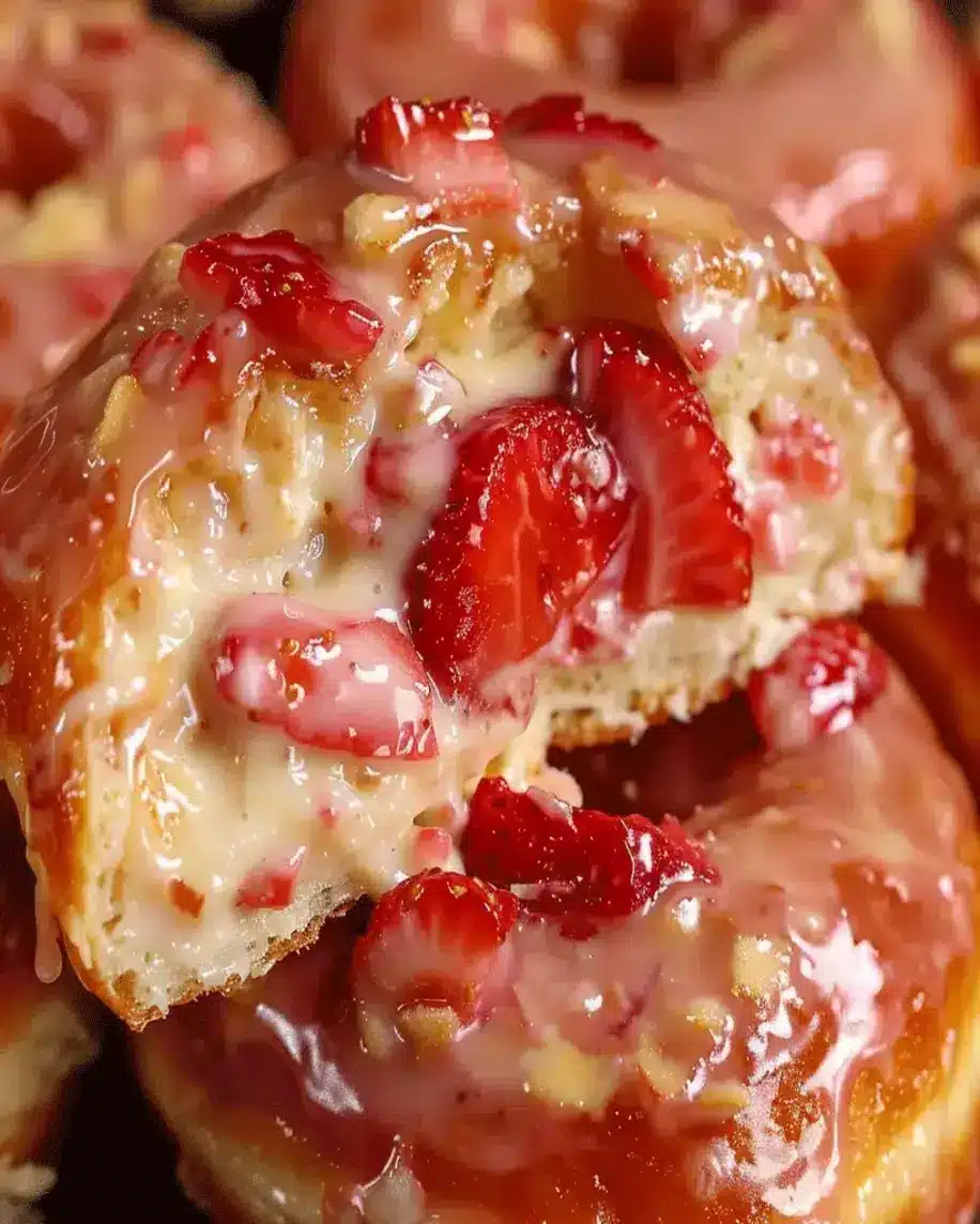 Strawberry Cheesecake Stuffed Donuts The Ultimate Sweet Treat