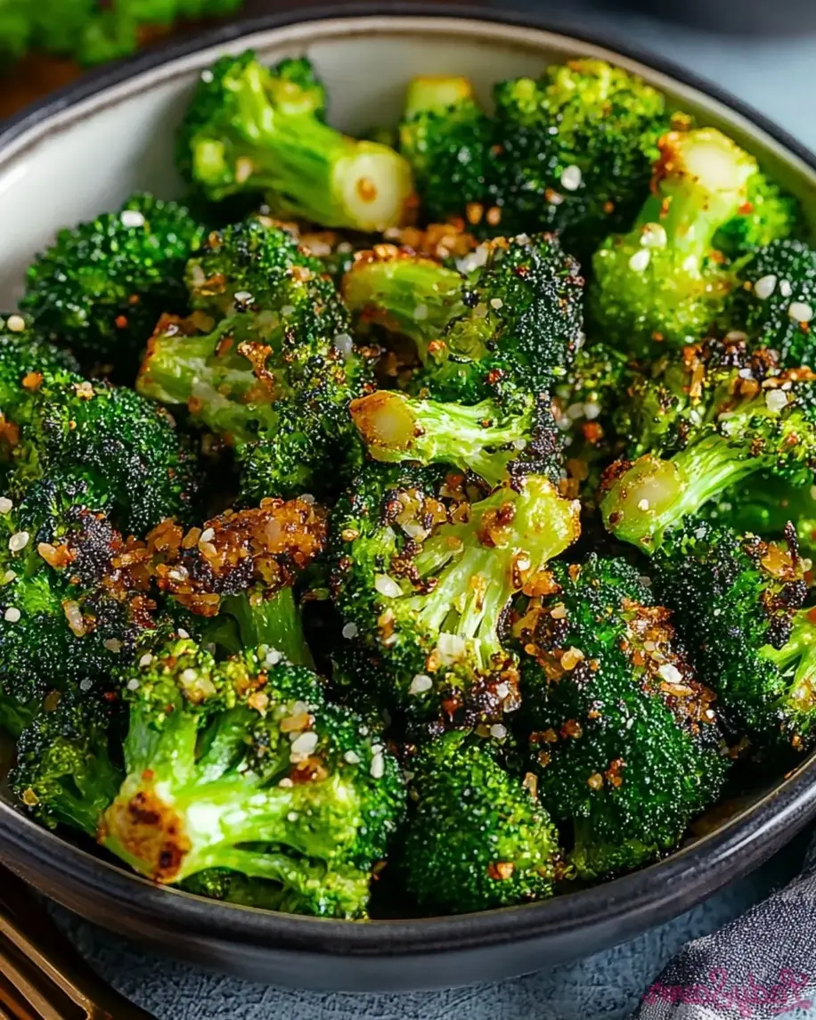 Crispy Garlic Air Fryer Broccoli
