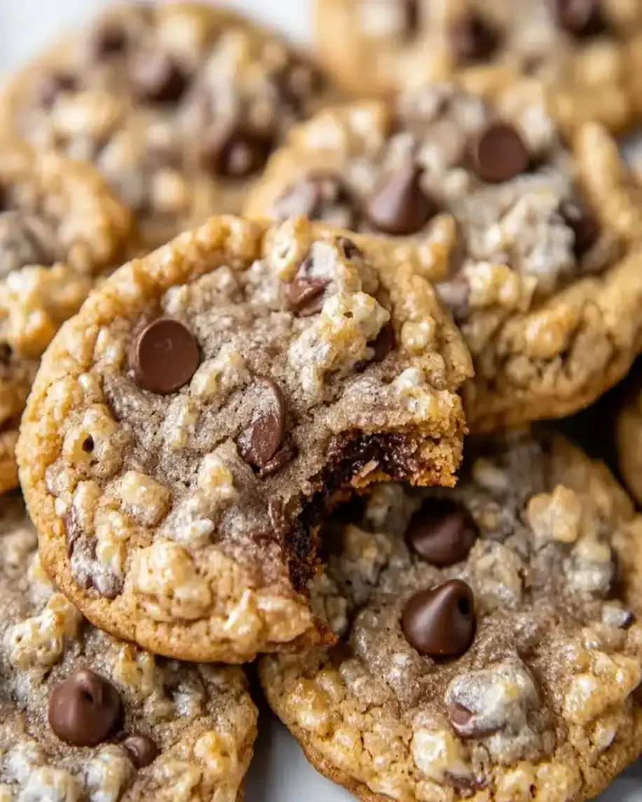 Rice Krispie Chocolate Chip Cookies Easy Chewy So Addictive