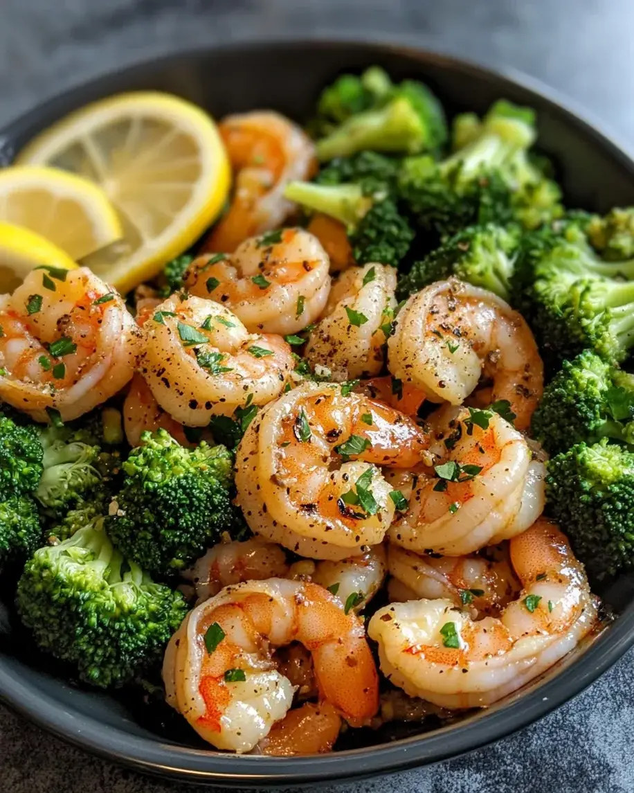 Healthy Garlic Butter Shrimp and Broccoli