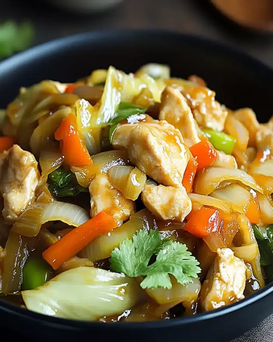 Chinese Chicken Cabbage Stir Fry Easy Healthy Delicious