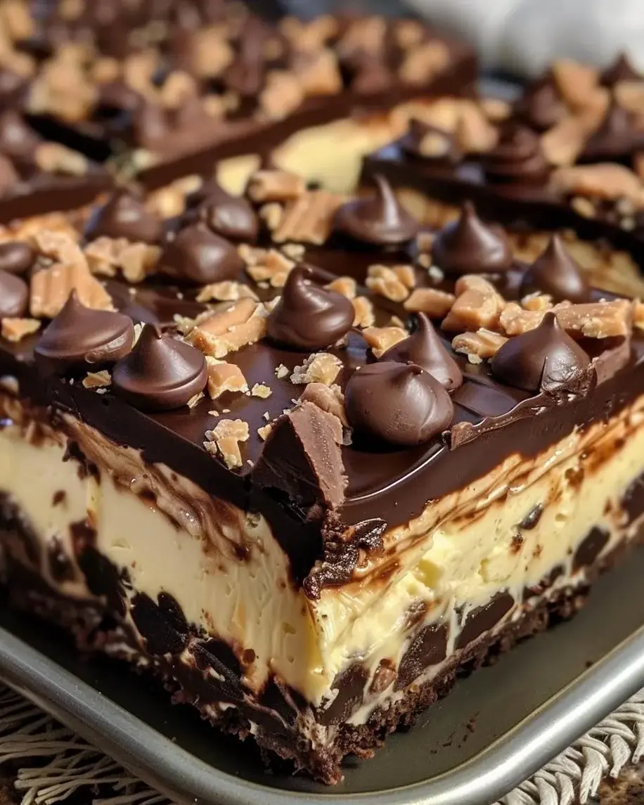 Reeses Butterfinger Cheesecake Bars The Ultimate Dessert Mashup