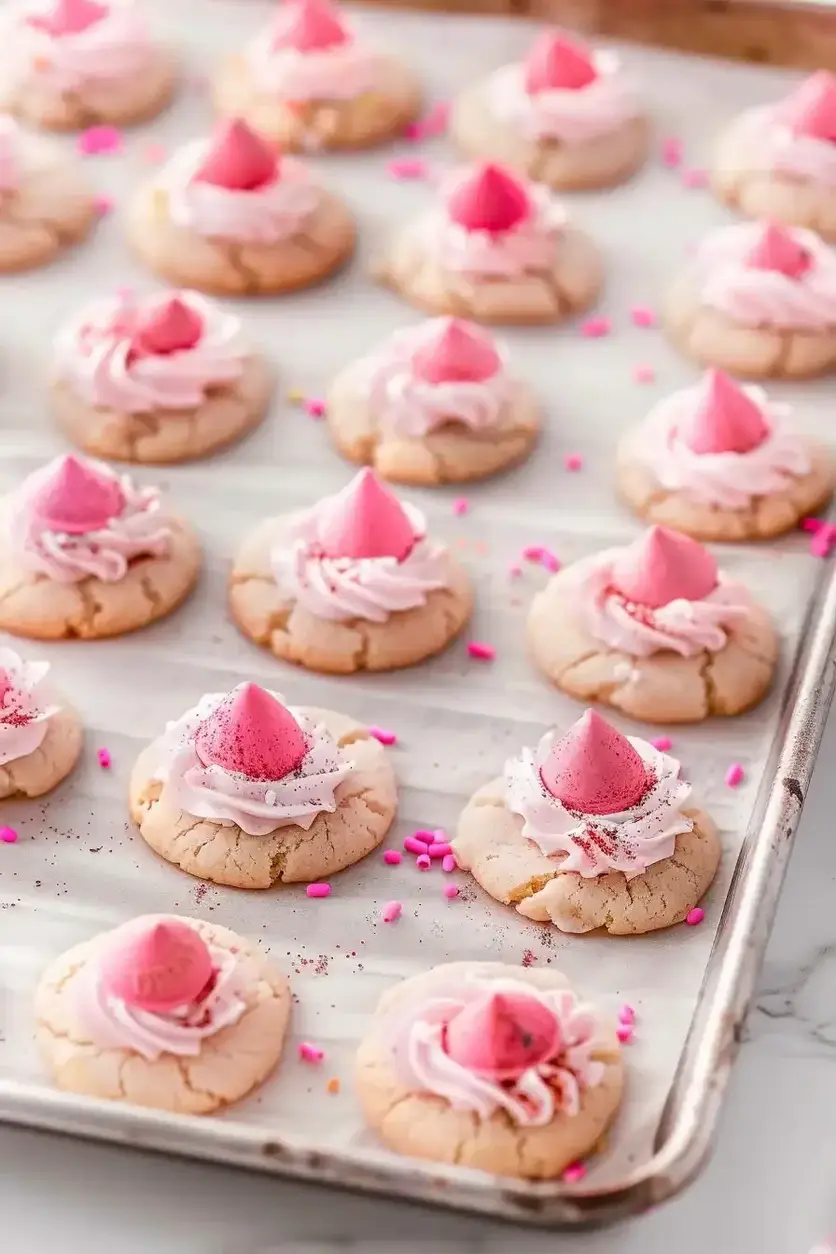 Strawberry Kiss Cookies A Valentines Delight