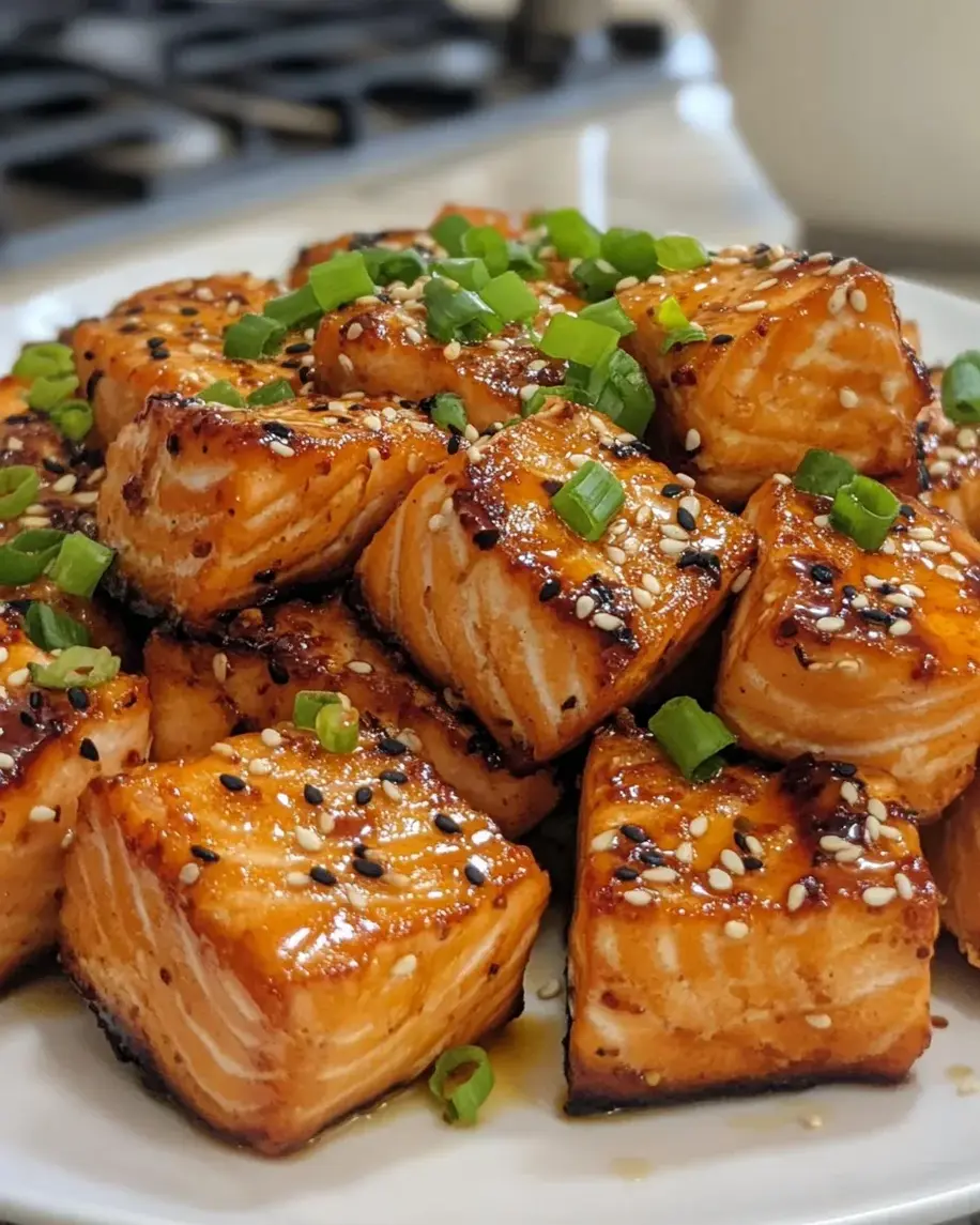 Mouthwatering Honey Garlic Salmon Bites