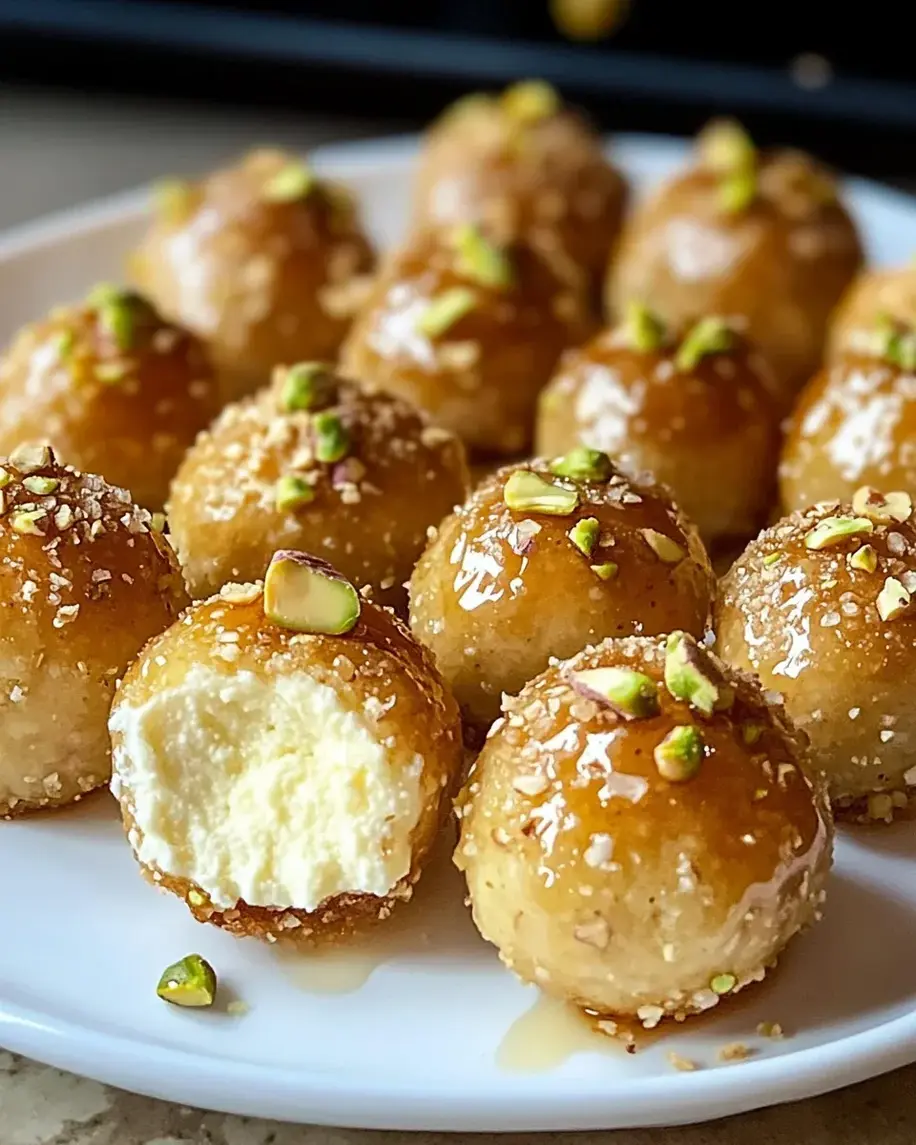 Ricotta pistachio honey bites that delight your taste buds