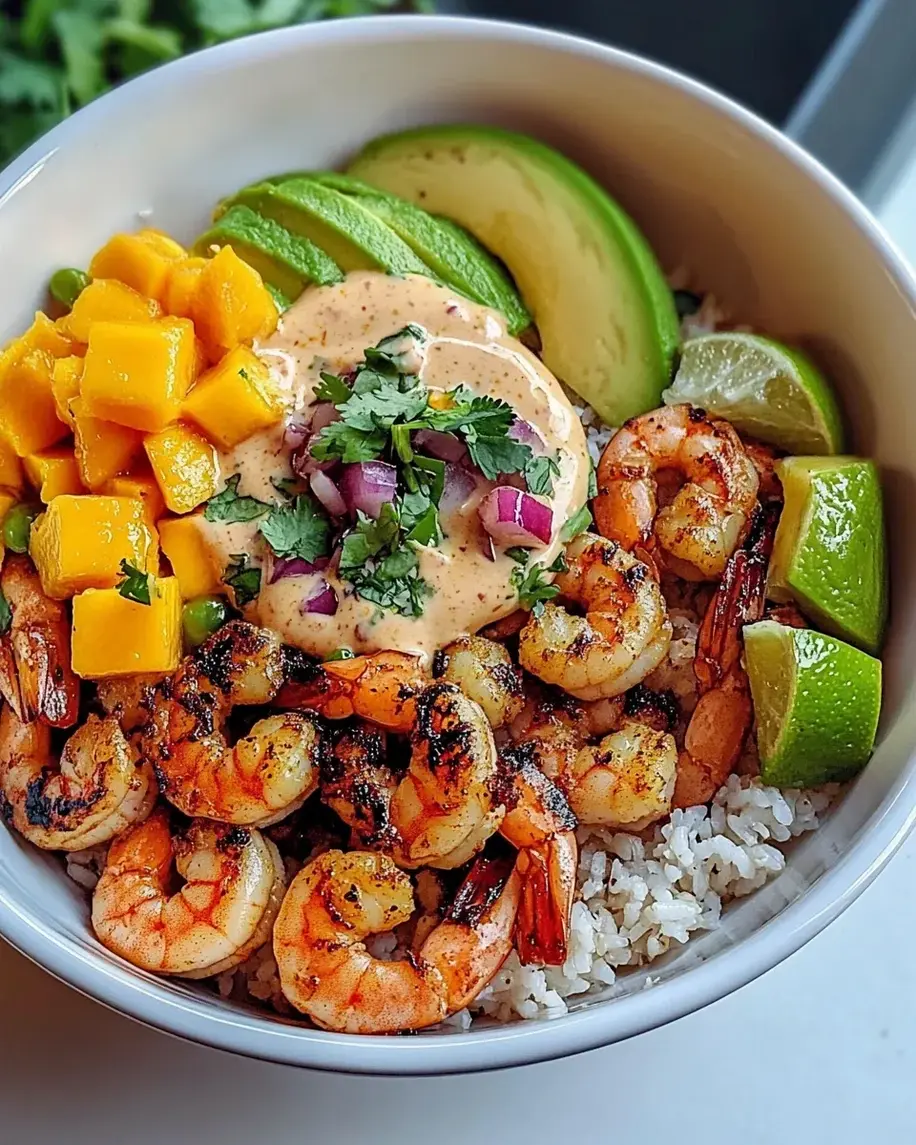 Shrimp Avocado Bowls with Mango Salsa