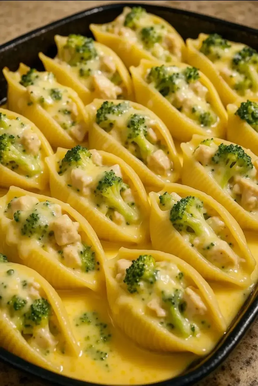 Cheesy Chicken Broccoli Stuffed Shells Comfort Food with a Twist