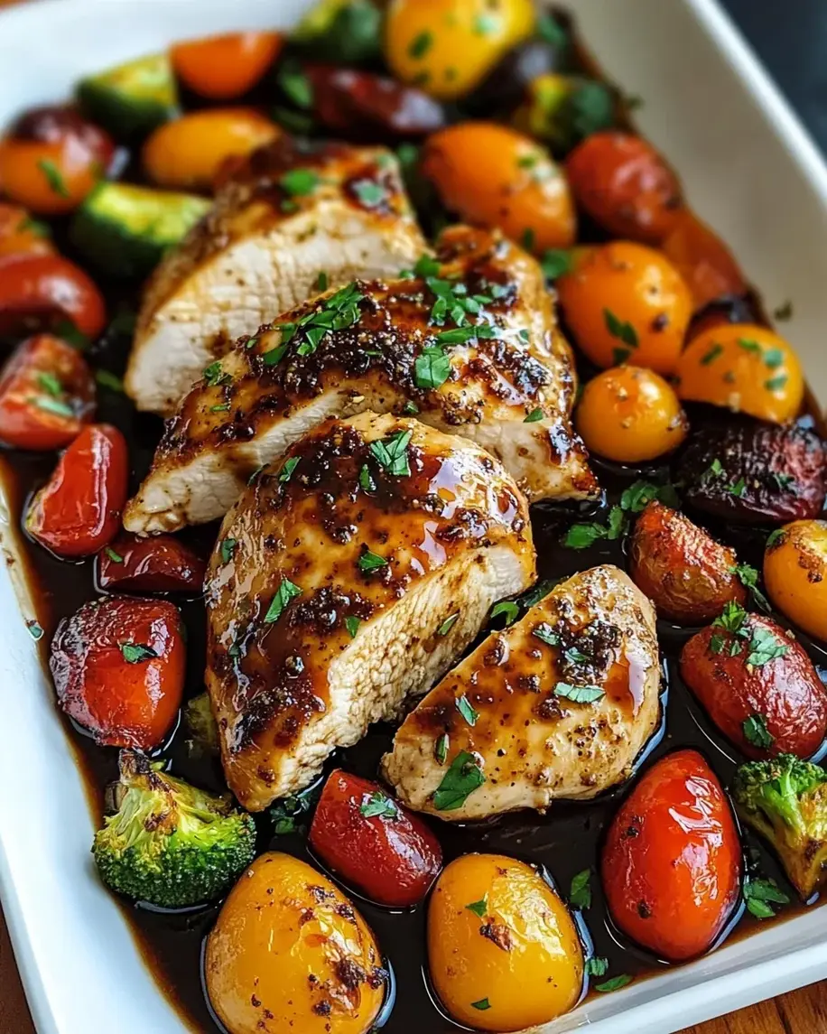One Pan Balsamic Chicken and Veggies