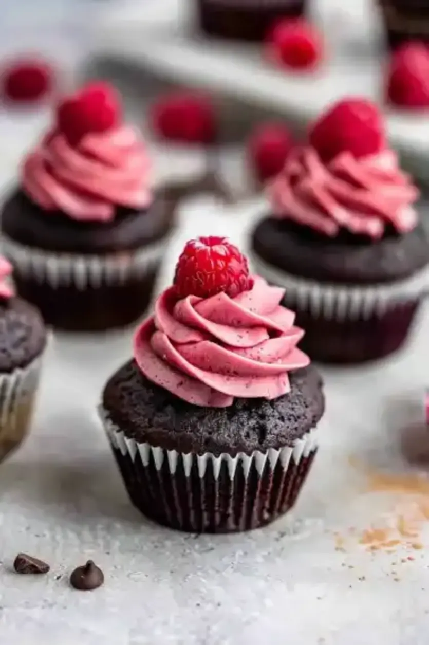 Blooming Flavors Raspberry Rose Chocolate Cupcakes for a Romantic Treat