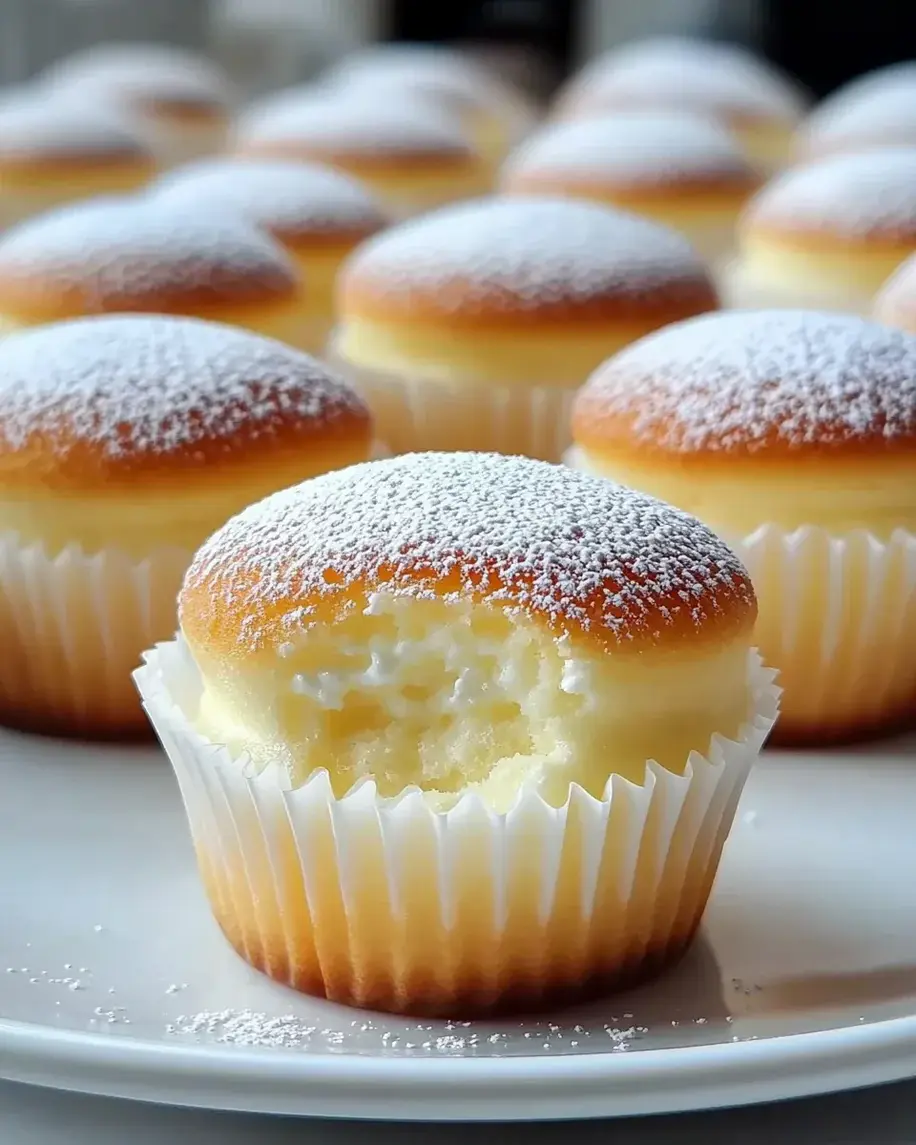 Fluffy Japanese Cotton Cheesecake Cupcakes