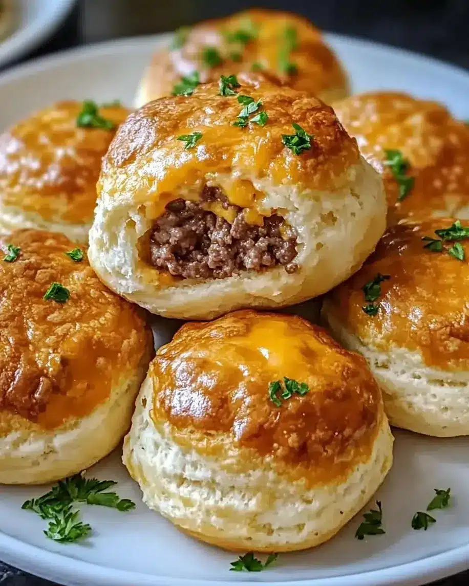 Garlic Parmesan Cheeseburger Bombs