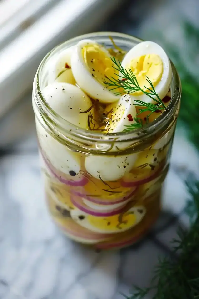 Tangy Pickled Eggs with Apple Cider Vinegar Recipe