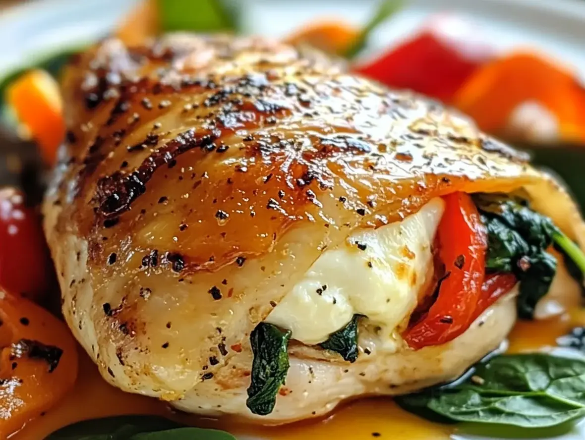 Spinach And Mozzarella Stuffed Chicken Recipe