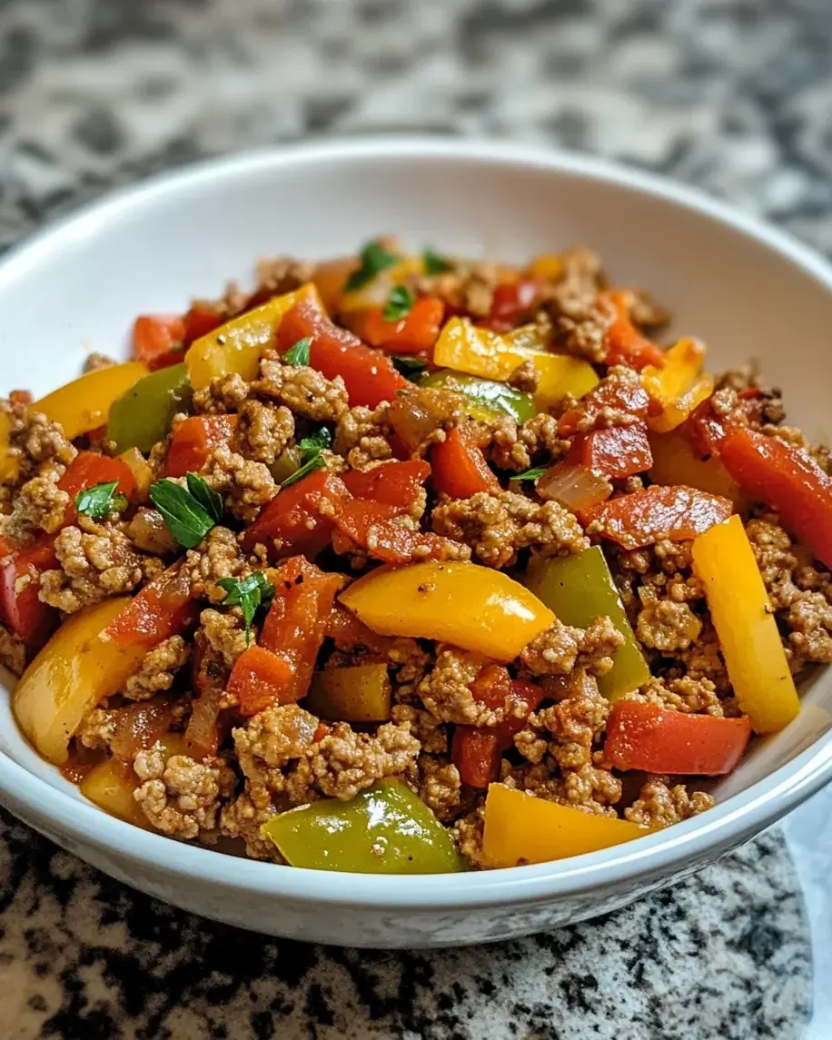 Ground turkey and peppers