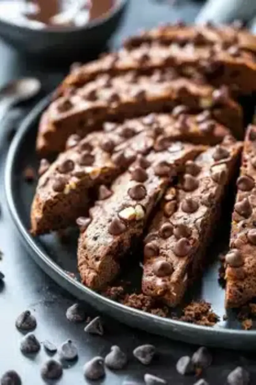 Decadent Chocolate Chip Nutella Biscotti