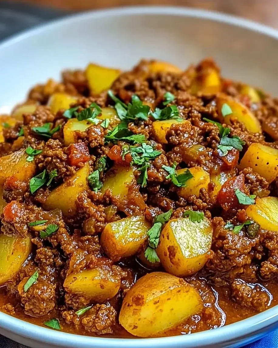Aloo Keema Ground Meat with Potatoes
