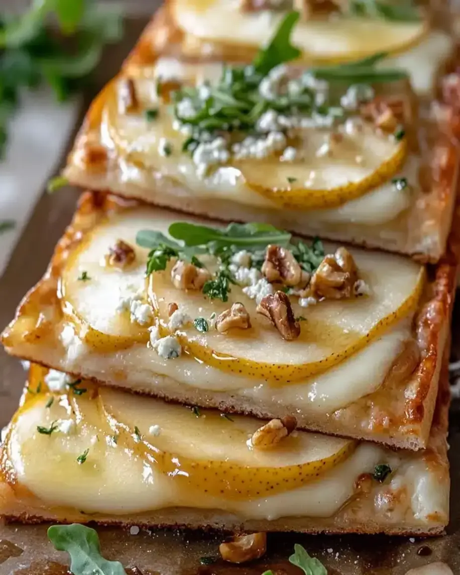 Pear and Gorgonzola Flatbread Recipe Elegant Dessert Ideas