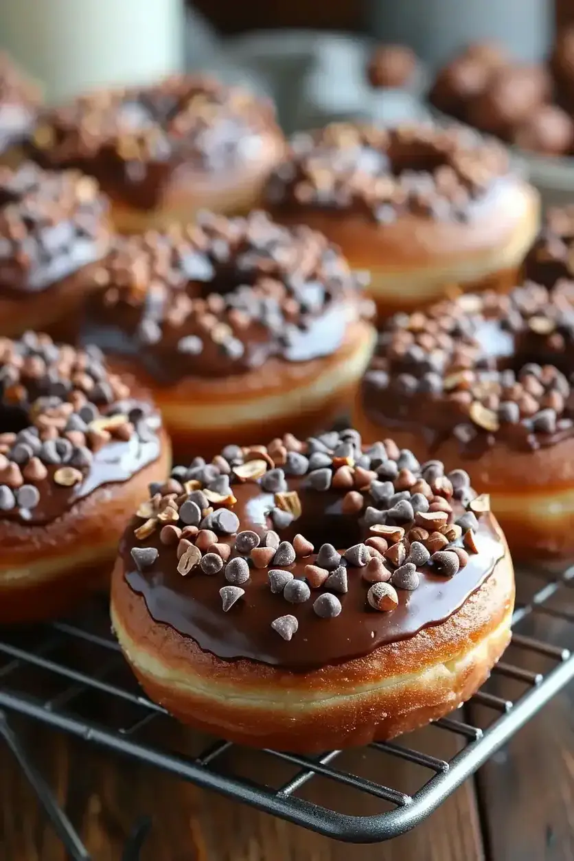Chocolate Hazelnut Doughnuts
