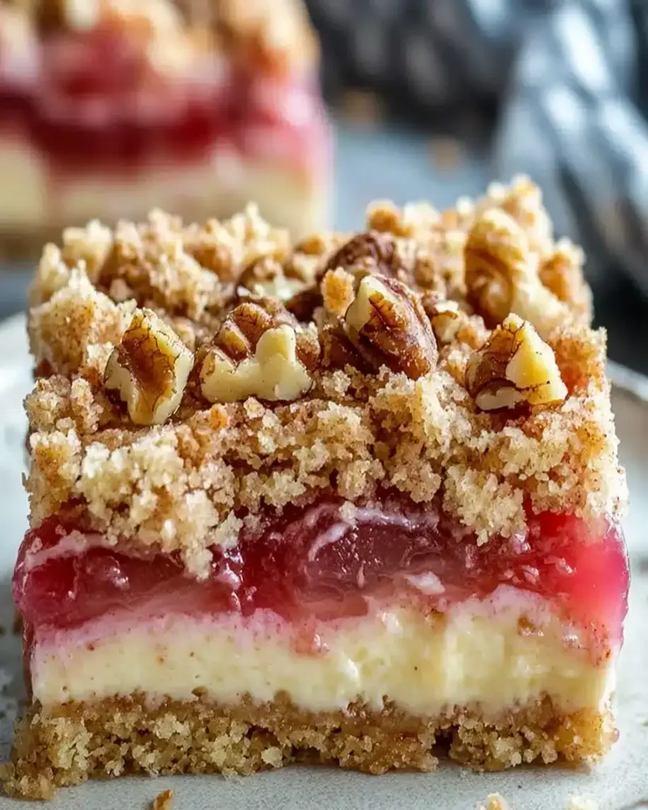 Creamy Rhubarb Cream Cheese Bars Youll Crave All Spring Long