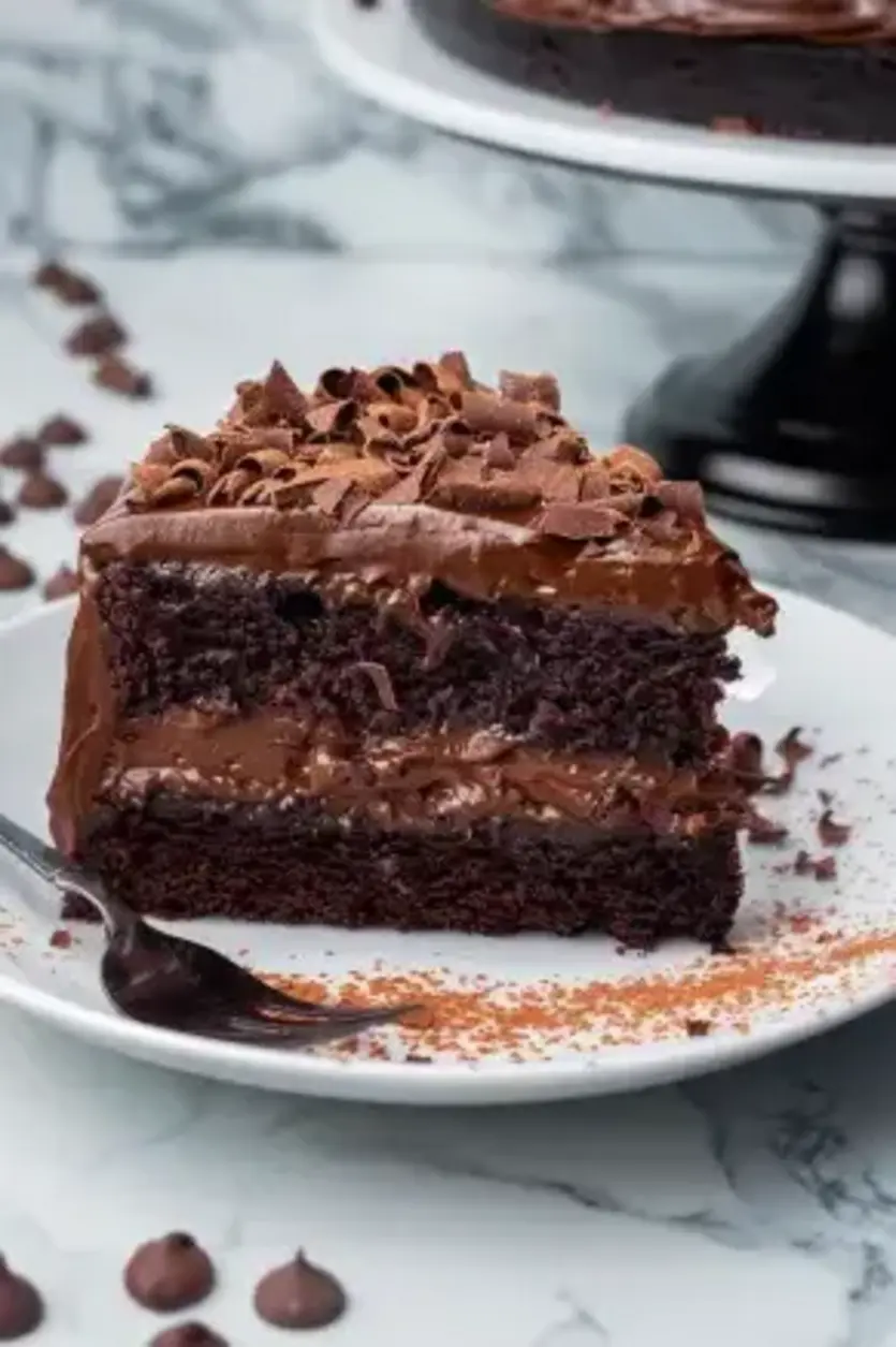 Decadent Dark Chocolate Mousse Cake