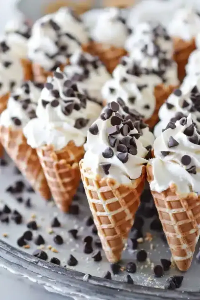 Chocolate Chip Cannoli Cones A Sweet Delight