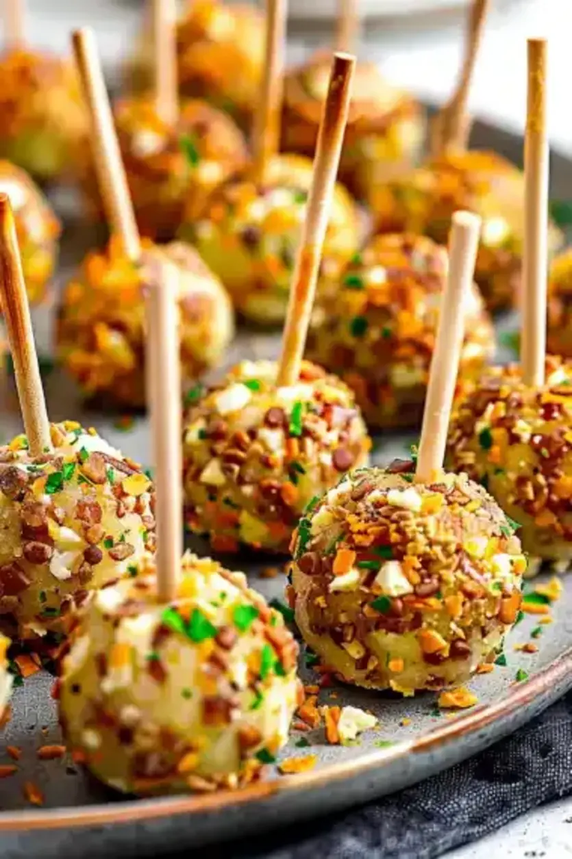 Festive Mini Cheese Ball Bites