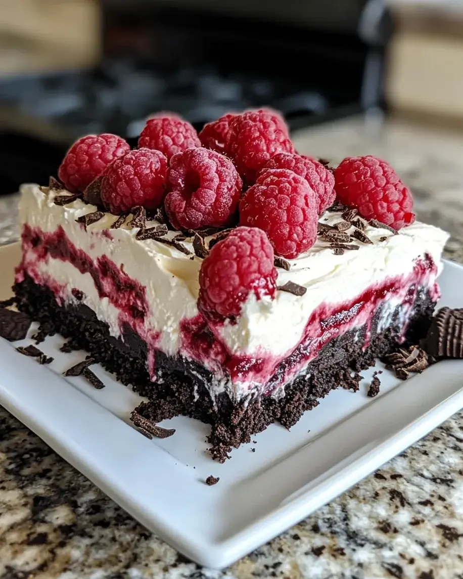 Raspberry chocolate lasagna a blissful dessert delight