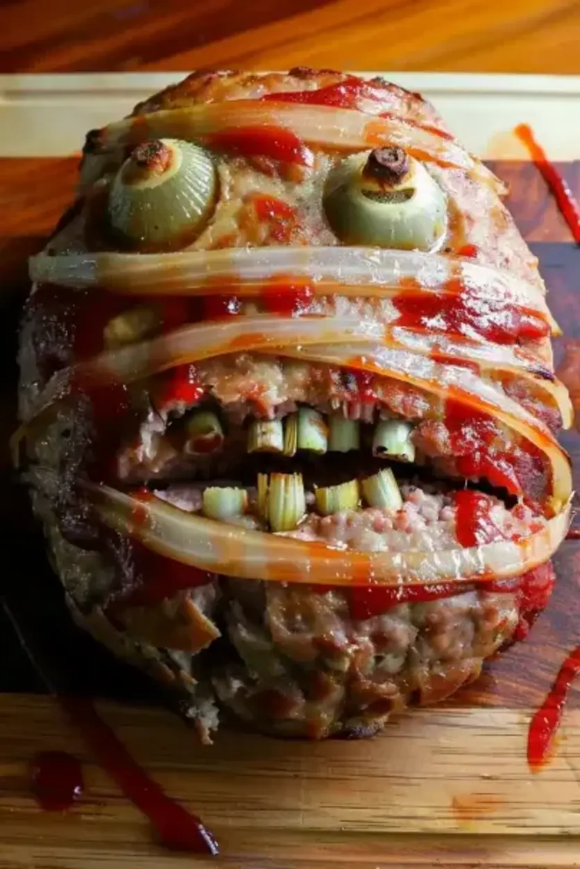 Spooky Zombie Meatloaf Fun Halloween Dinner