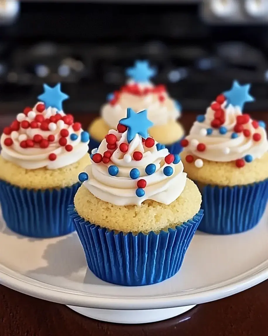 Red White and Blue Cupcakes