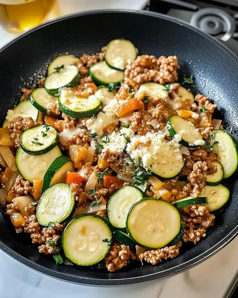 Ground Turkey and Zucchini Skillet