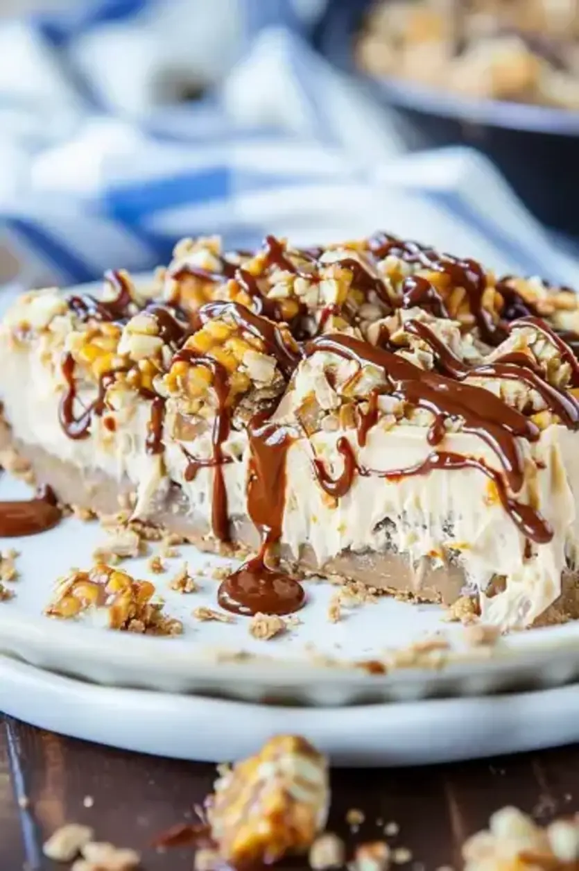 Easy No Bake Snickers Pie Decadent Dessert