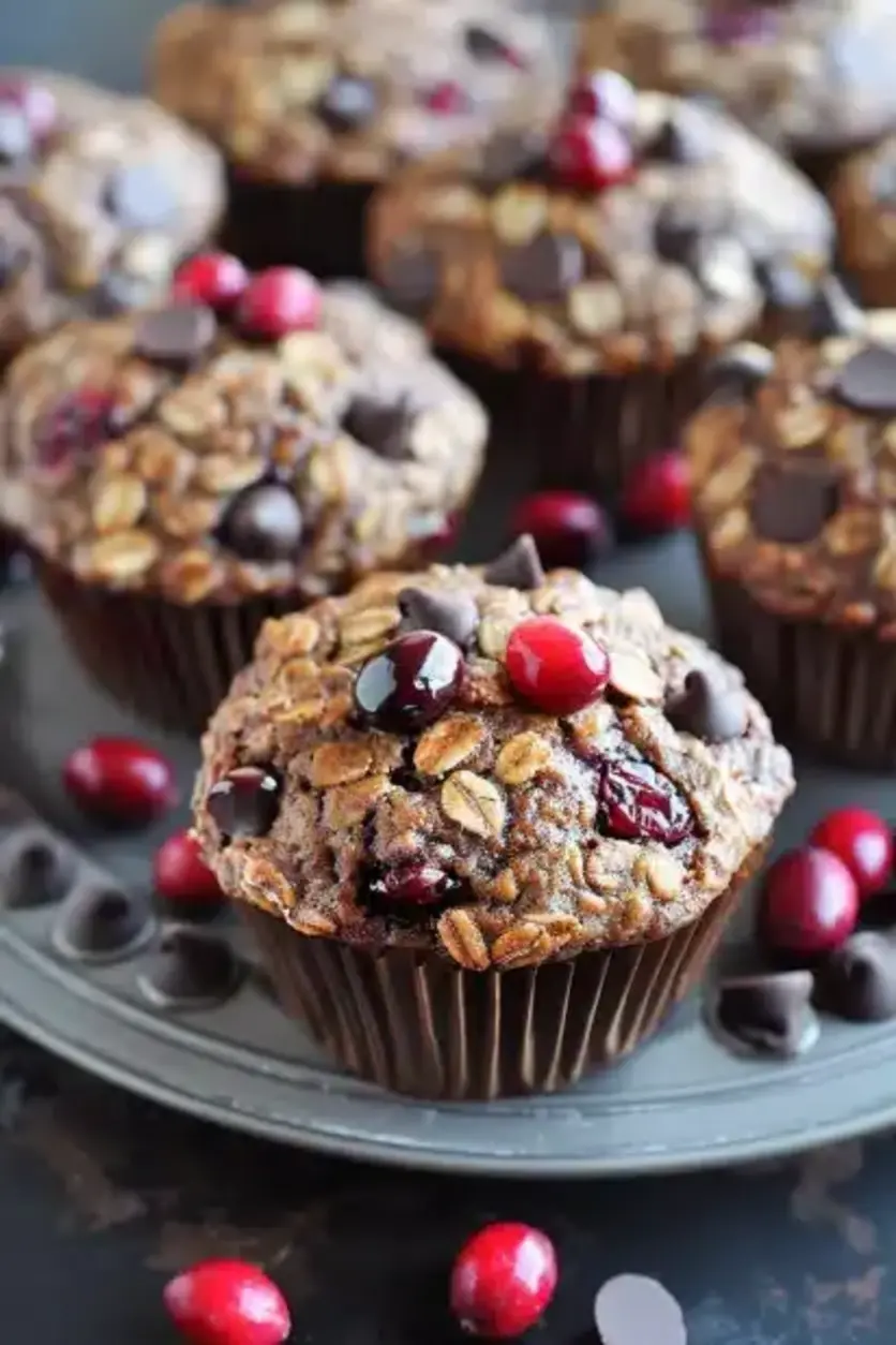 Chocolate Cranberry Oat Muffins Morning Bliss