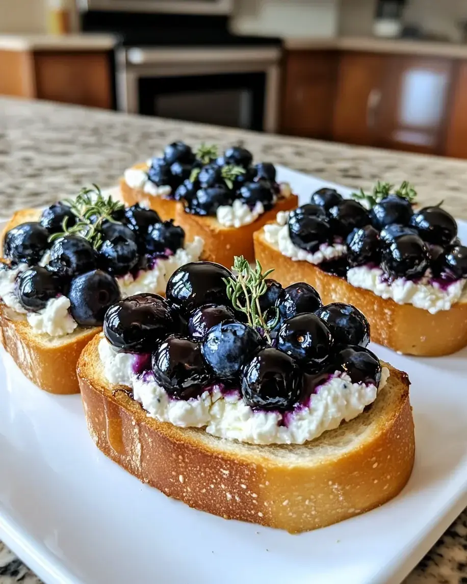 Balsamic Blueberry Goat Cheese Toast