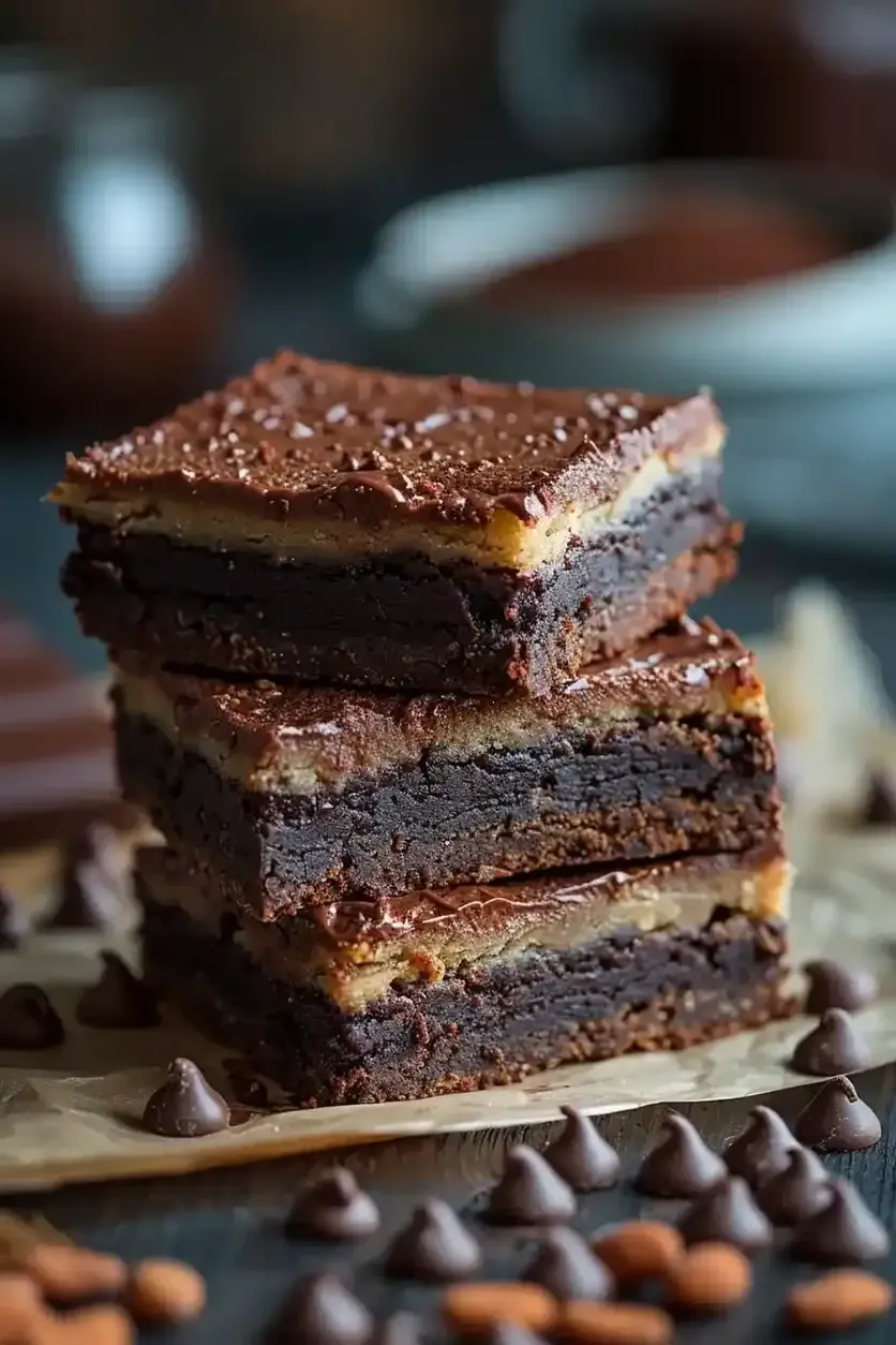 Ultimate Brownie Shortbread Bars with Ganache