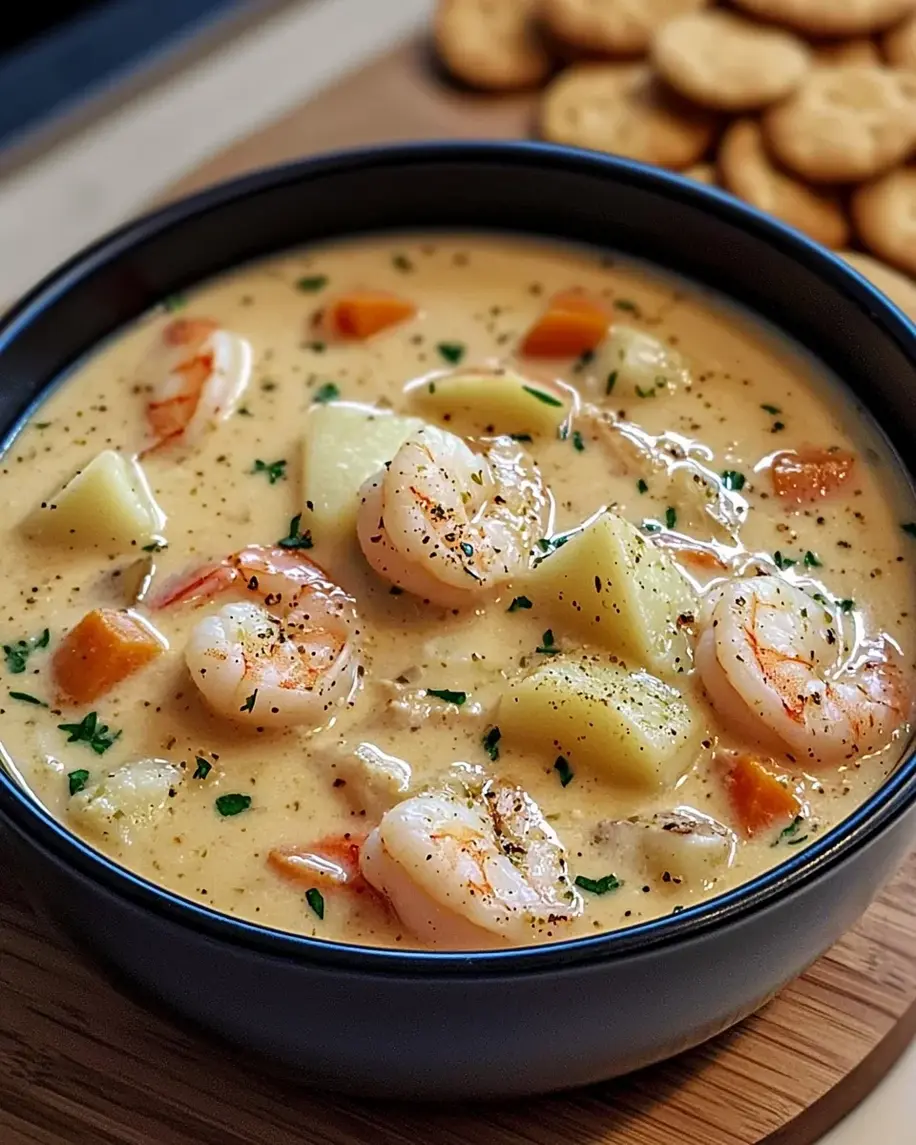 Creamy seafood chowder